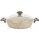Falez Creamy Granitec 30 cm Kısa Granit Karnıyarık Tencere