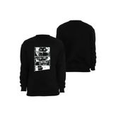 Fame-Stoned Hunter Anime Baskılı Bisiklet Yaka Sweatshirt