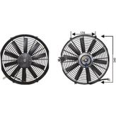 Fan Motoru 24V Pervanelı 14" - G Silver - Black - 14 inç