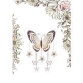 Fancy Butterfly Sketchbook: 7x10, 100 pages, black and white interior