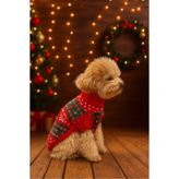 faramiss fashion köpek kedi kıyafeti KIRMIZI Simli Yılbaşı kazağı FaramissFashion köpek kedi kıyafeti
