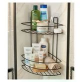 Farist Bath 2 Katlı Banyo Köşelik Siyah - 4 Adet