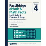 FastBridge aMath & Math Facts Grade 4 Practice Workbook: Math Test Prep with Multi-Digit Operations, Fractions, Decimals, Angles & Data, Timed Fact Drills & 3 Seasonal Practice Checks