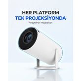 Fastycep HY300 Mini Projeksiyon 4K Destekli – Android Wifi Bluetooth
