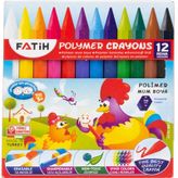 Fatih 50110 Polymer Kısa 12 Renk Mum Boya
