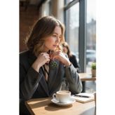 Fayra Accessorıes Kristal Taşlı Çiçek Broş