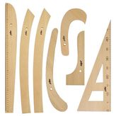 Fdm Cetvel Riga Takımı Tahta 7'li Set