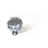 Fds Kulp Kristal Küre Düğme Krom 30MM Şeffaf