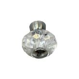 Fds Kulp Kristal Naturel Düğme Krom 30MM Şeffaf