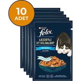 Felix 10x80 gr Ton Balıklı Yaş Kedi Maması