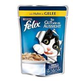 Felix 20x85 gr Adult Pouch Tavuk Etli Yaş Kedi Maması