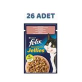 Felix 26x85 gr Sensation Somonlu Karidesli Jel Pouch Yetişkin Kedi Konservesi