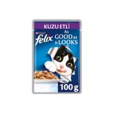 Felix 4 Adet Felix Kuzu Etli Tam Yaş Kedi Maması Pouch