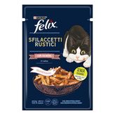 Felix 6 x 80 gr Tasty Shreds Somonlu Lezzetli Et Dilimleri Yaş Kedi Maması