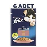 Felix 6x85 gr Somonlu Yetişkin Kedi Konservesi