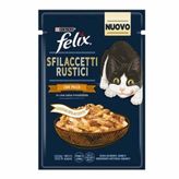 Felix 80 gr Sos İçinde Tavuklu Lezzetli Et Dilimleri Yetişkin Kedi Konservesi