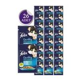 Felix Adult Pouch Sardalya ve Somonlu Yaş 26x85 gr Kedi Maması
