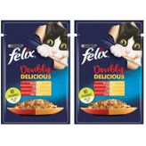 Felix Çifte Lezzet Sığır & Tavuklu Kedi Yaş Mama (26 x 85 gr) (2 paketi)