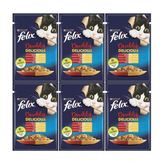 Felix Çifte Lezzet Sığır ve Tavuklu 6x85 gr Yaş Kedi Maması