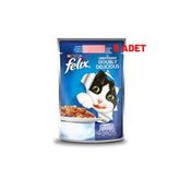 Felix Çifte Lezzet Somonlu Ve Sardalyalı Yaş Kedi Maması X 8 Adet