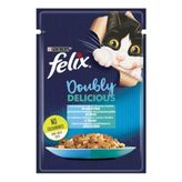 Felix Çifte Lezzet Somonlu ve Sardalyalı Yetişkin 85x6 gr Kedi Konservesi