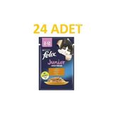 Felix Felix Junior Tavuk Etli Pouch Yavru Kedi Maması 85 Gr X 24 Adet