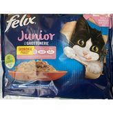 Felix Junior Ekonomik Paket Tavuklu ve Sığır Etli Yaş Kedi Maması 4 x 85 gr Lezzetli Tat