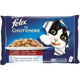 Felix Multipack Sığır Etli ve Tavuklu Yetişkin Yaş Kedi Maması 4X85GR - Standart