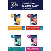 Felix Party Mix 4lü Tanışma Paketi Karışık Kedi Ödül Maması Yetişkinler İçin Lezzetli Seçenekler