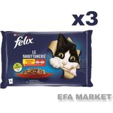 Felix Pouch Kedi Maması Sığır Etli & Tavuklu 4X85 gr (3 Adet)