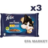 Felix Pouch Kedi Maması Somonlu & Ton Balıklı 4X85 gr (3 Adet)