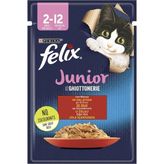 Felix Pouch Sığır Etli Yavru Kedi Maması 85GR x 26 Premium Kalite Lezzetli Besin - 1