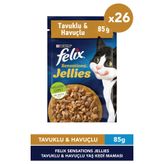 Felıx Sensations Jellies Tavuklu Ve Havuçlu Yaş Kedi Maması 85G X 26 Adet