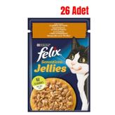 Felix Sensations Tavuklu ve Havuçlu 26x85 gr Kedi Konservesi
