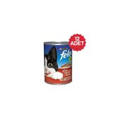 Felix Sığır Etli ve Tavuklu 400 gr 12li Yetişkin Konserve Kedi Maması