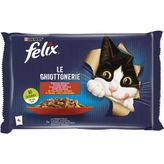 Felix Sığır Etli ve Tavuklu Yaş Kedi Maması 4 x 85 G - 7 Adet