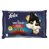 Felix Sığır Etli ve Tavuklu Yaş Kedi Maması 4 x 85 G - 8 Adet