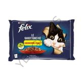 Felix Sığır Etli ve Tavuklu Yetişkin Kedi Maması 4x85 gr Kalite İstiridye Tat