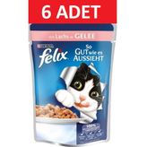 Felix Somon Balıklı Pouch Yaş Kedi Maması X 6 Adet Salmon Panç