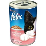 Felix Somon ve Alabalıklı Konserve Yetişkin Kedi Maması 4X400 gr