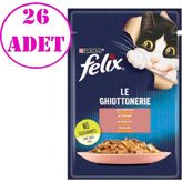Felix Somonlu Islak Yaş Kedi Maması 85 gr 26 Ad Yetişkin Kediler İçin Karışık Tat ve Premium Kalite