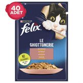 Felix Somonlu Pouch Yetişkin Kedi 40x85 gr Yaş Mama Konserve