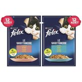 Felix Somonlu ve Ton Balıklı Pouch 24 x 85 gr Yetişkin Kedi Yaş Mama Konserve