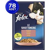 Felix Somonlu Yaş Kedi Maması 85 gr x 78 Adet - Karışık