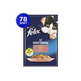 Felix Somonlu Yaş Kedi Maması 85 Gr X 78 Adet