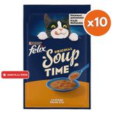 Felix Soup Time Tavuklu Çorba Yaş Kedi Maması 48 Gr x 10 Adet