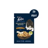 Felix Tasty Shreds Ördekli Yaş Kedi Maması 26x80 g