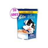Felix Tavuk Etli Pouch Yetişkin Kedi Maması 20 Li Set