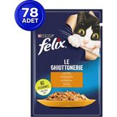 Felix Tavuklu Yaş Kedi Maması 85 gr x 78 Adet - Karışık