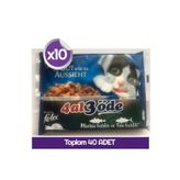 Felix Ton Ve Morina Balıklı Pouch Kedi Maması 10 Adet 4 Lü Paket X Toplam 40 Adet